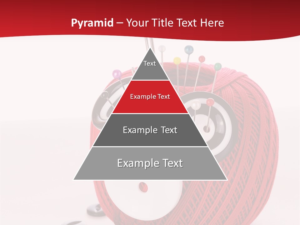 Red Sewing Accessory PowerPoint Template