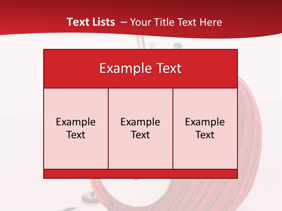 Red Sewing Accessory PowerPoint Template
