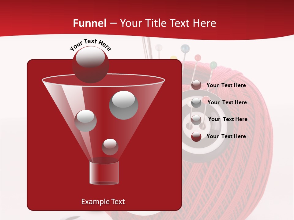 Red Sewing Accessory PowerPoint Template
