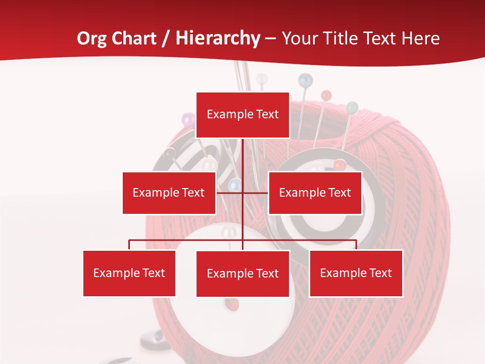 Red Sewing Accessory PowerPoint Template