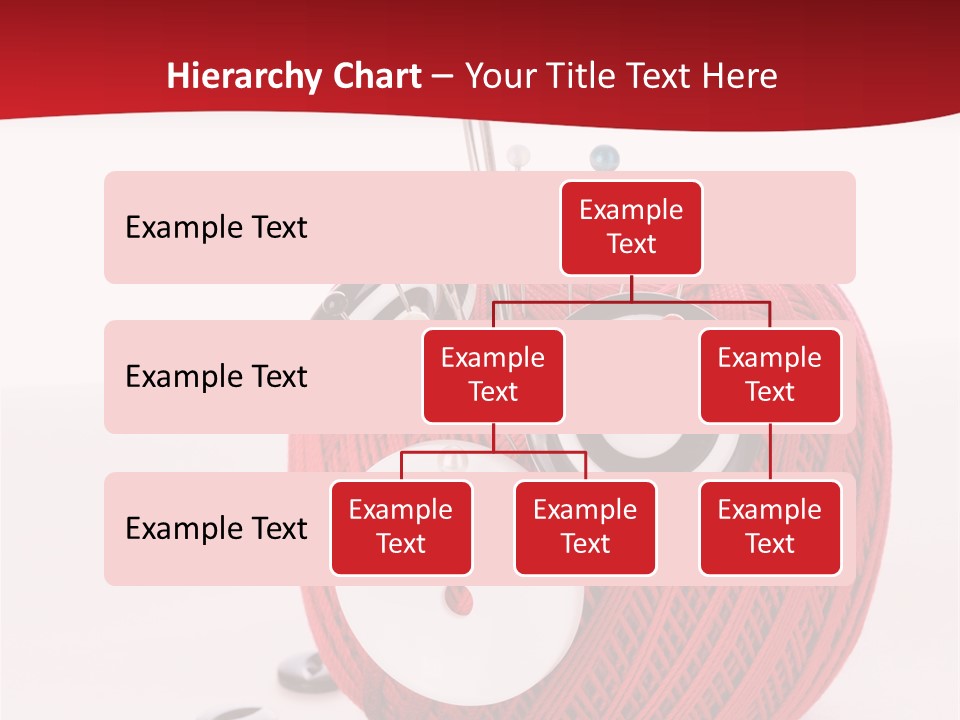 Red Sewing Accessory PowerPoint Template