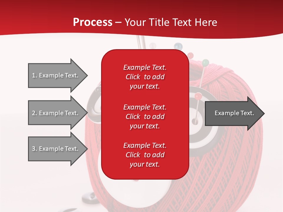 Red Sewing Accessory PowerPoint Template