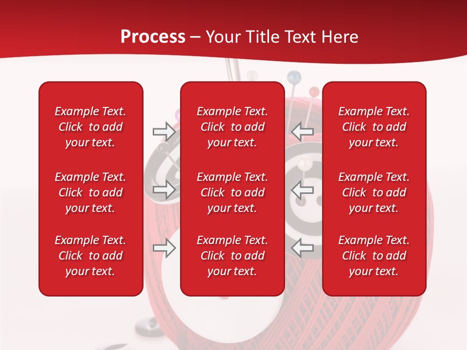 Red Sewing Accessory PowerPoint Template