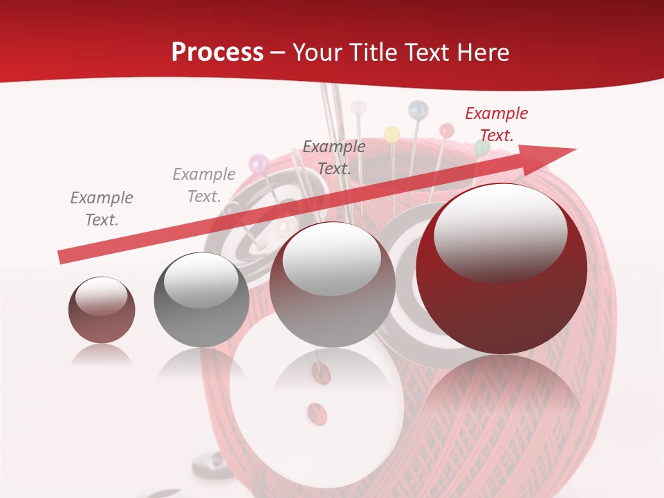 Red Sewing Accessory PowerPoint Template