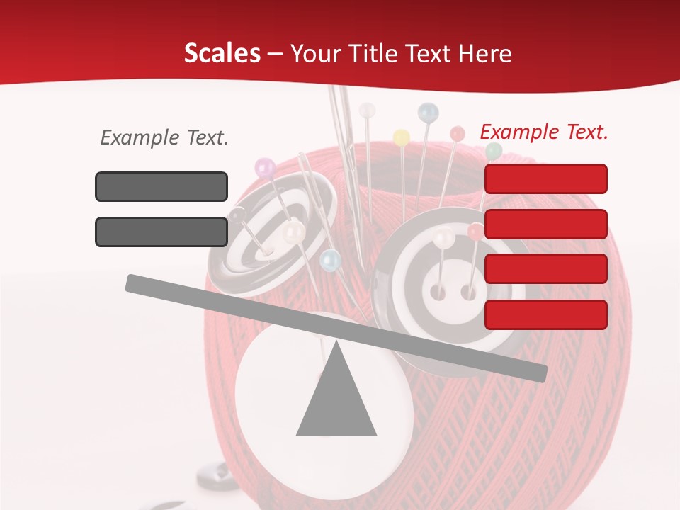 Red Sewing Accessory PowerPoint Template