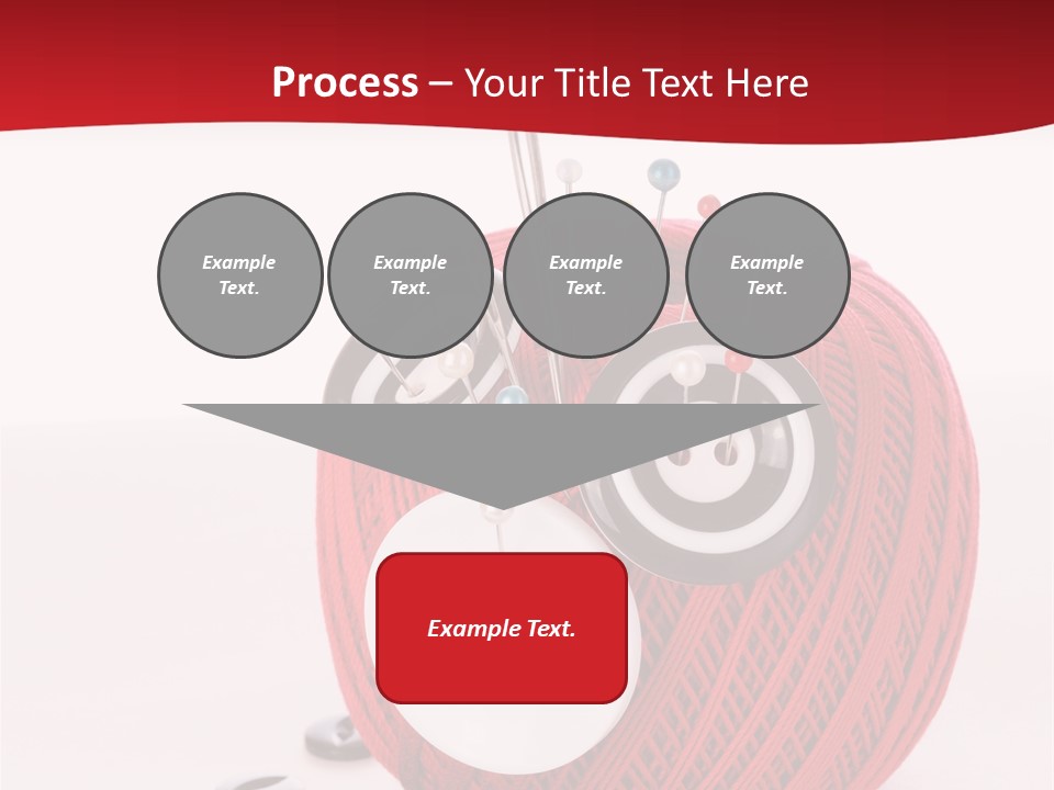 Red Sewing Accessory PowerPoint Template