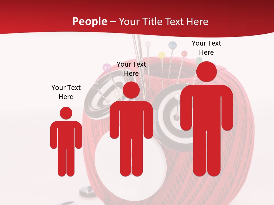 Red Sewing Accessory PowerPoint Template