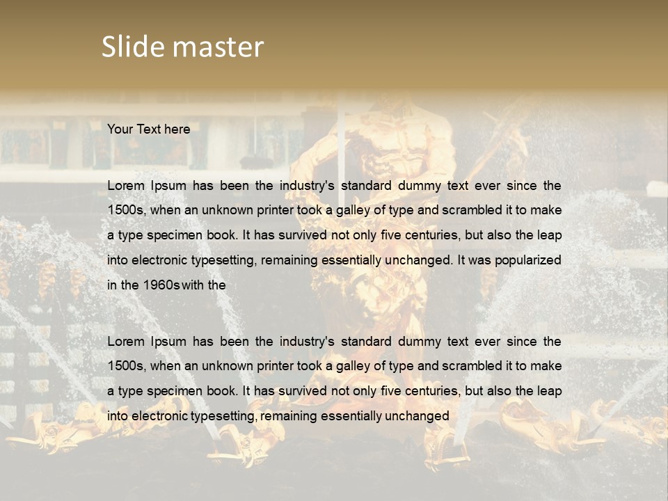 Fountains Close Up Stairs PowerPoint Template