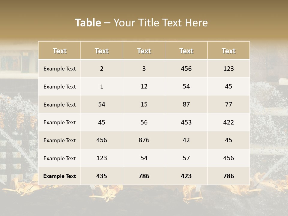 Fountains Close Up Stairs PowerPoint Template