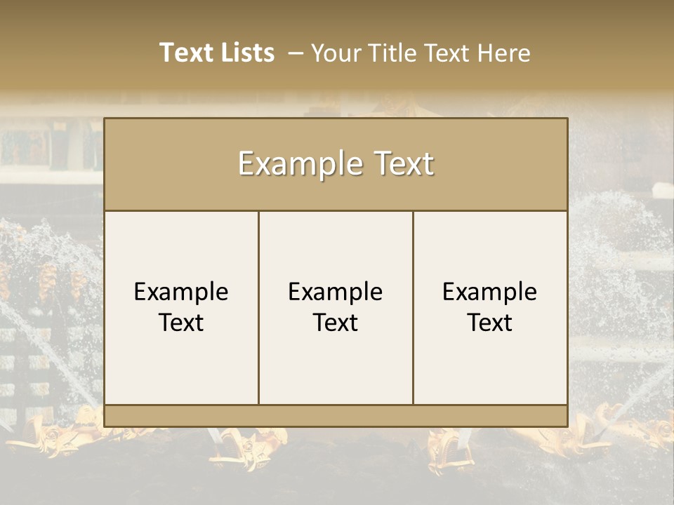 Fountains Close Up Stairs PowerPoint Template