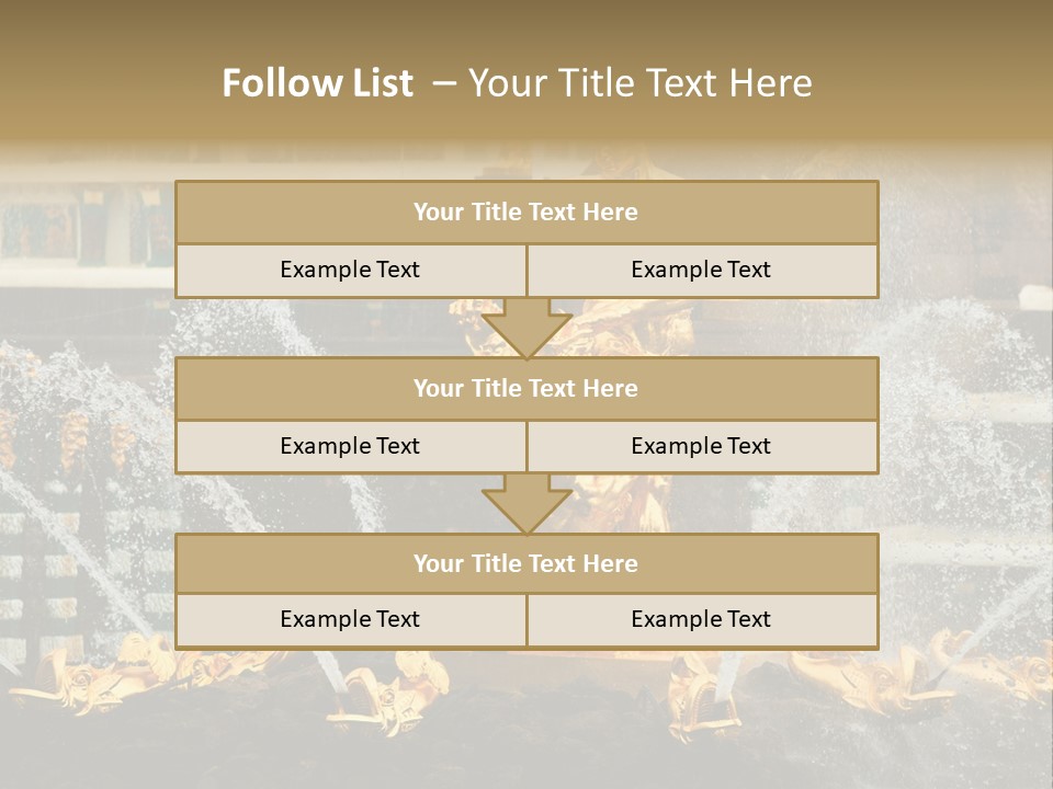 Fountains Close Up Stairs PowerPoint Template