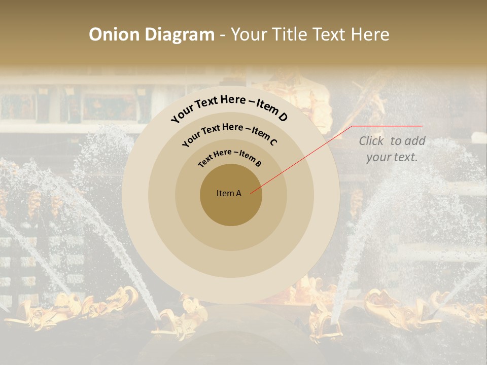 Fountains Close Up Stairs PowerPoint Template