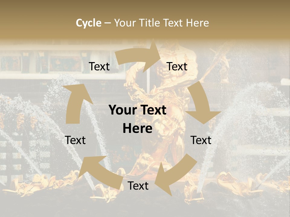 Fountains Close Up Stairs PowerPoint Template