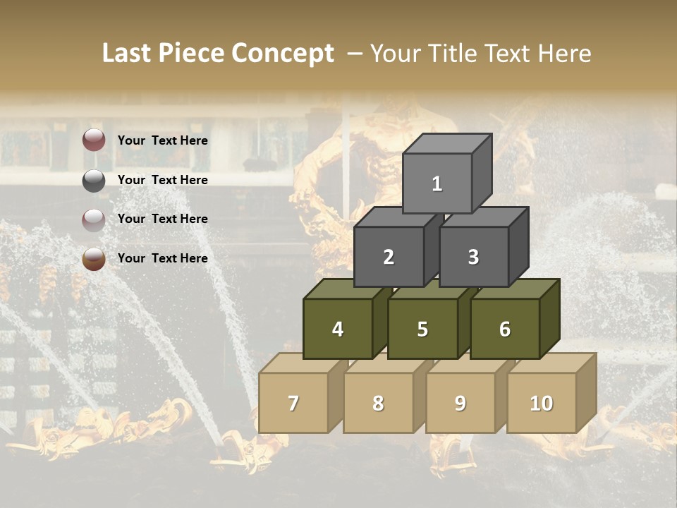 Fountains Close Up Stairs PowerPoint Template