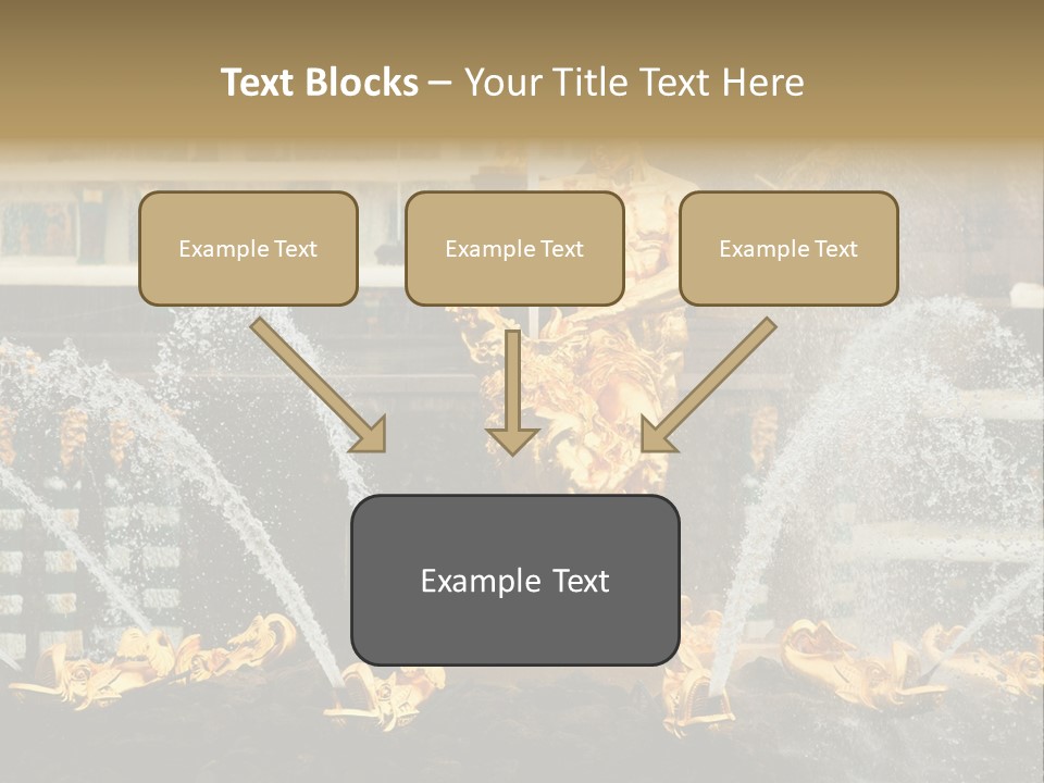 Fountains Close Up Stairs PowerPoint Template