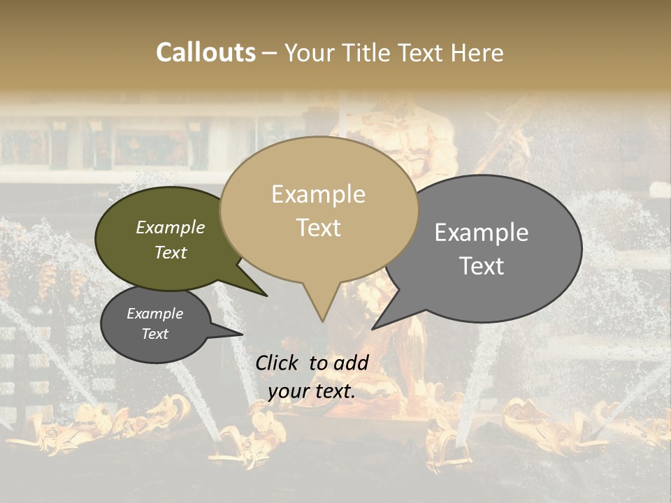 Fountains Close Up Stairs PowerPoint Template