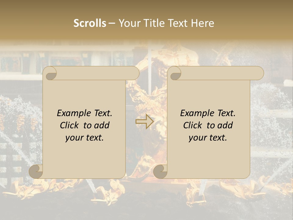 Fountains Close Up Stairs PowerPoint Template