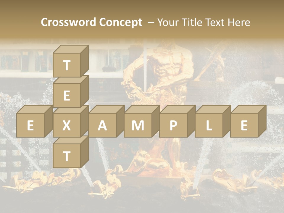 Fountains Close Up Stairs PowerPoint Template