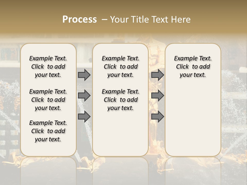 Fountains Close Up Stairs PowerPoint Template
