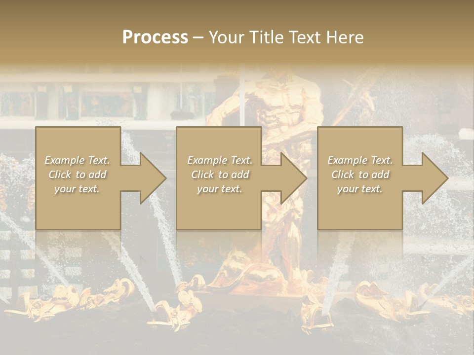 Fountains Close Up Stairs PowerPoint Template