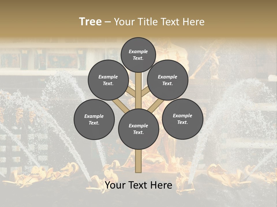 Fountains Close Up Stairs PowerPoint Template