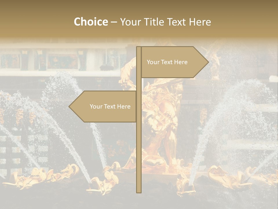Fountains Close Up Stairs PowerPoint Template