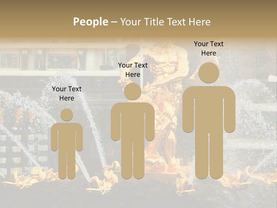 Fountains Close Up Stairs PowerPoint Template