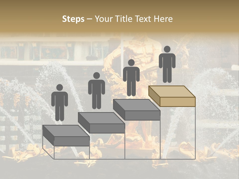 Fountains Close Up Stairs PowerPoint Template