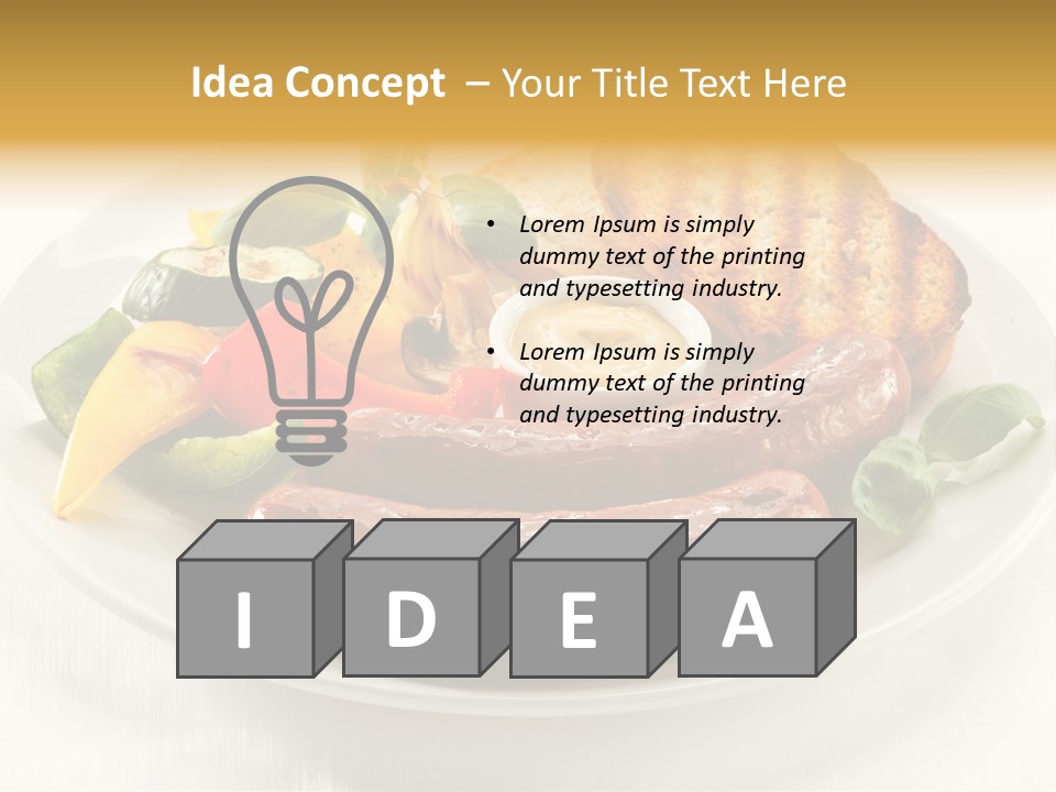 Grilled Meal Nutrition PowerPoint Template