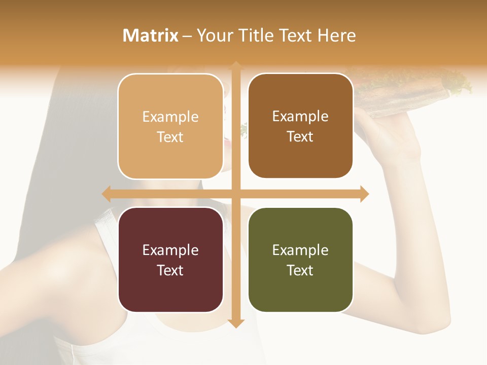 Snack Female Biting PowerPoint Template