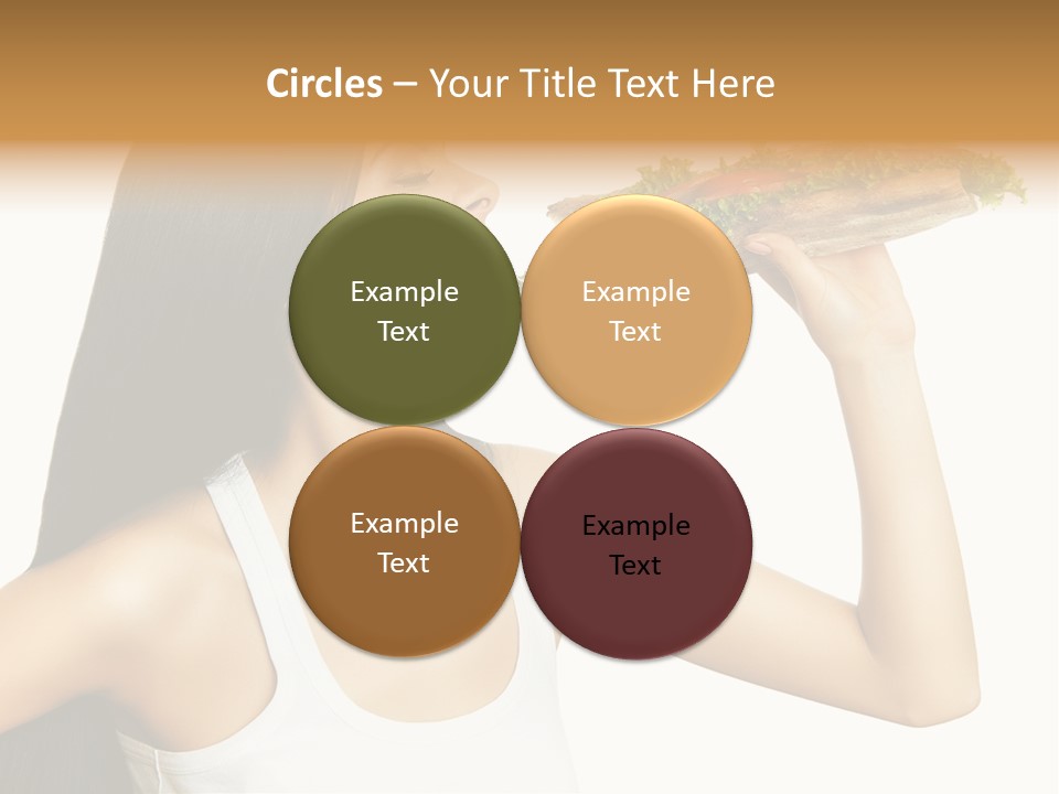 Snack Female Biting PowerPoint Template