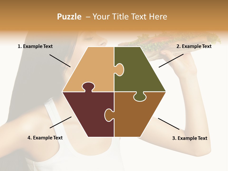 Snack Female Biting PowerPoint Template