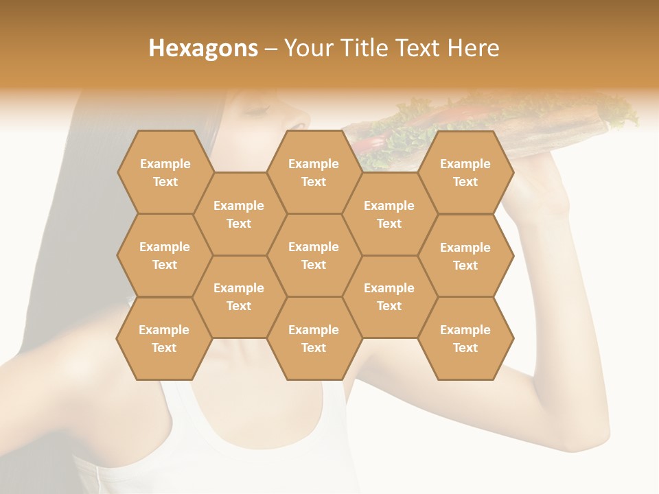 Snack Female Biting PowerPoint Template