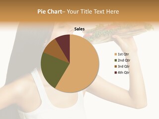 Snack Female Biting PowerPoint Template