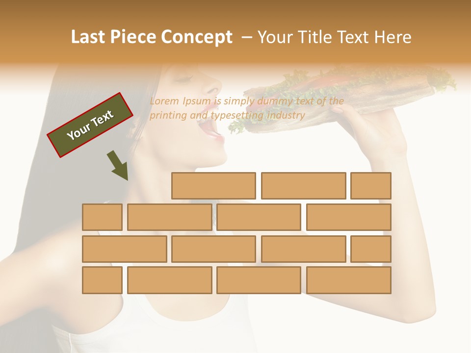 Snack Female Biting PowerPoint Template