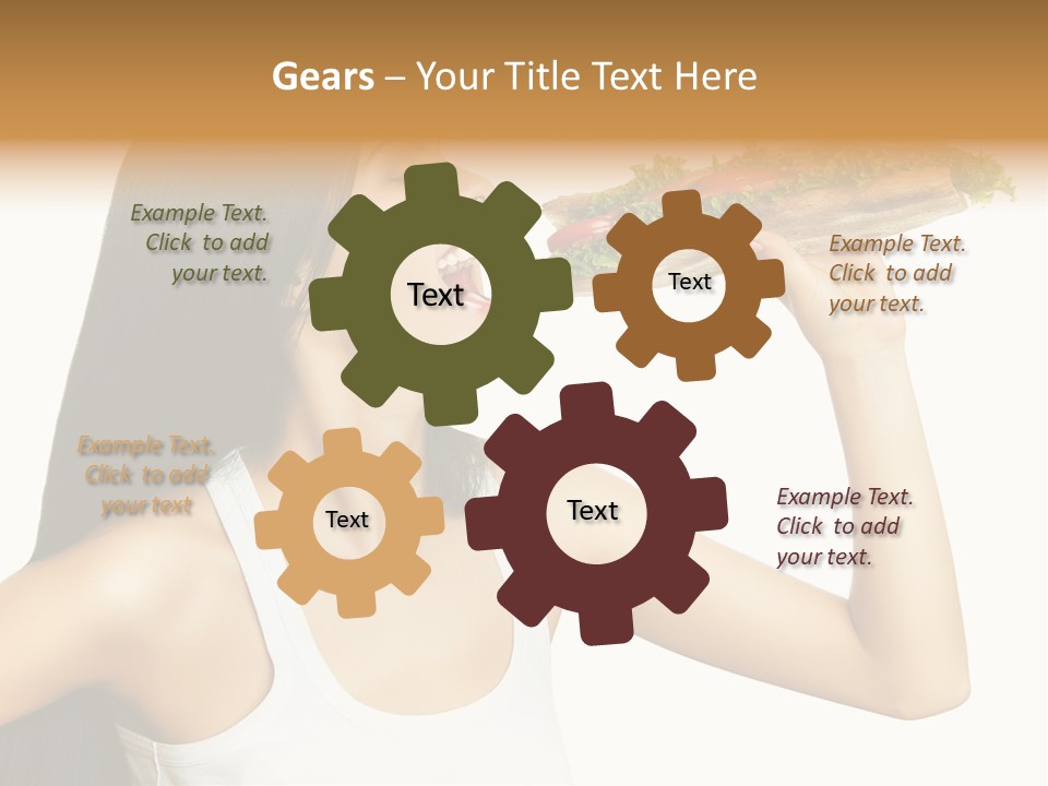 Snack Female Biting PowerPoint Template