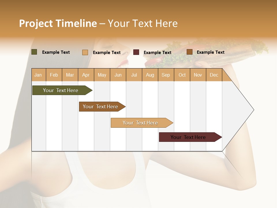 Snack Female Biting PowerPoint Template