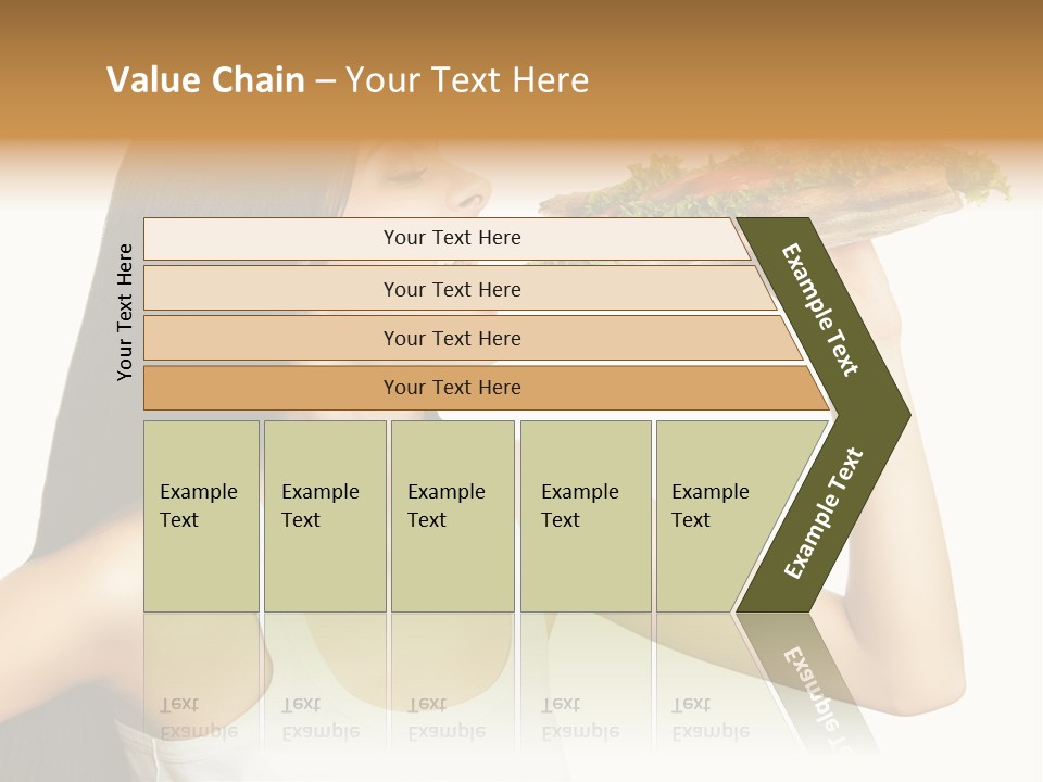 Snack Female Biting PowerPoint Template