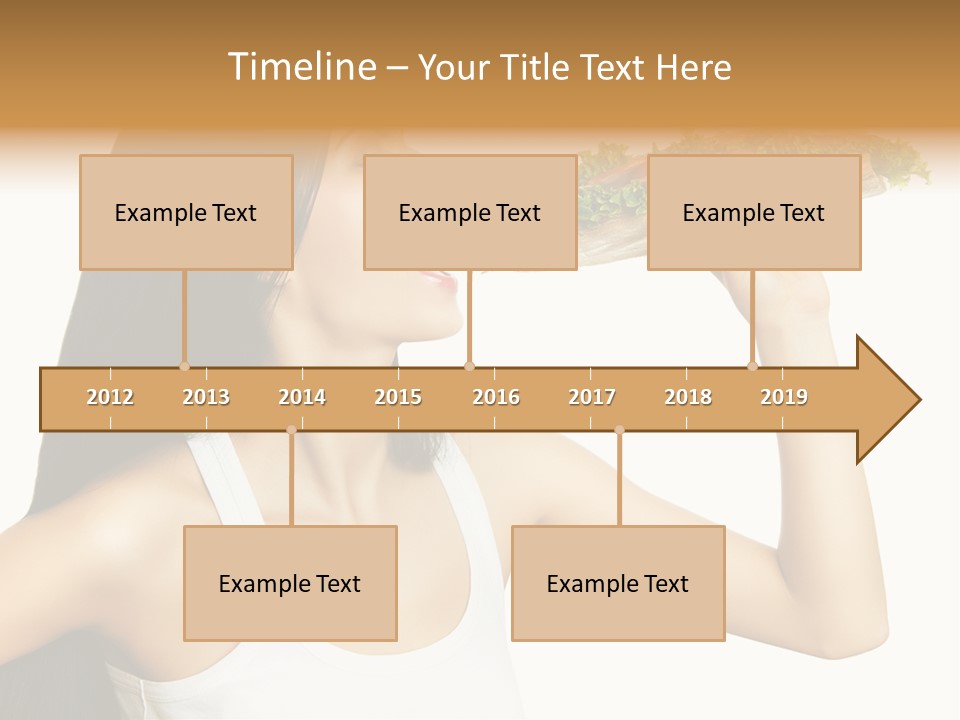 Snack Female Biting PowerPoint Template