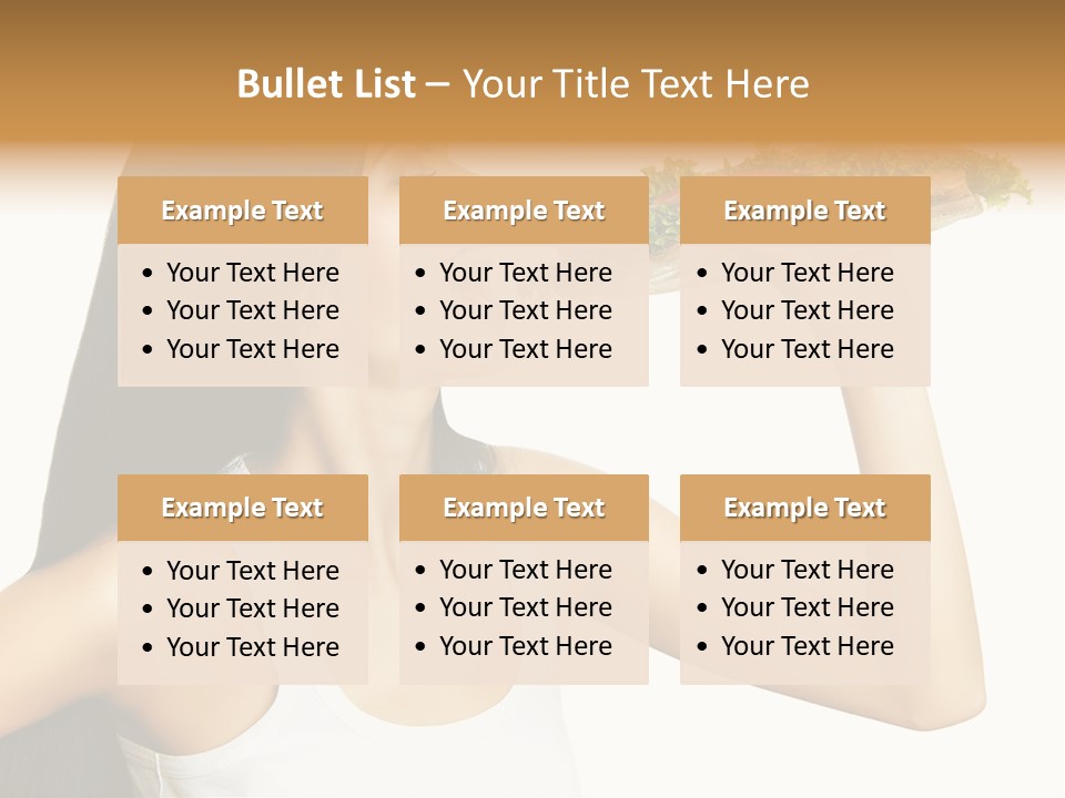 Snack Female Biting PowerPoint Template