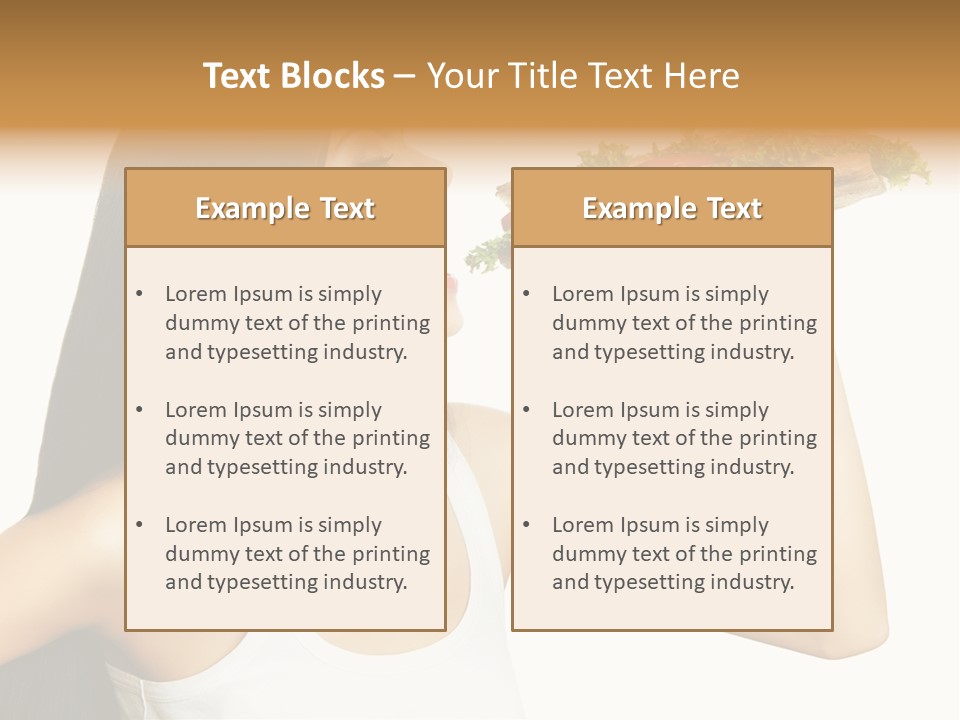 Snack Female Biting PowerPoint Template