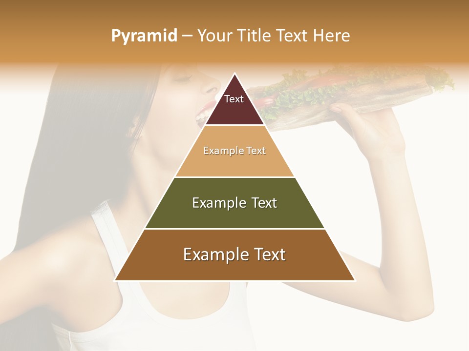 Snack Female Biting PowerPoint Template