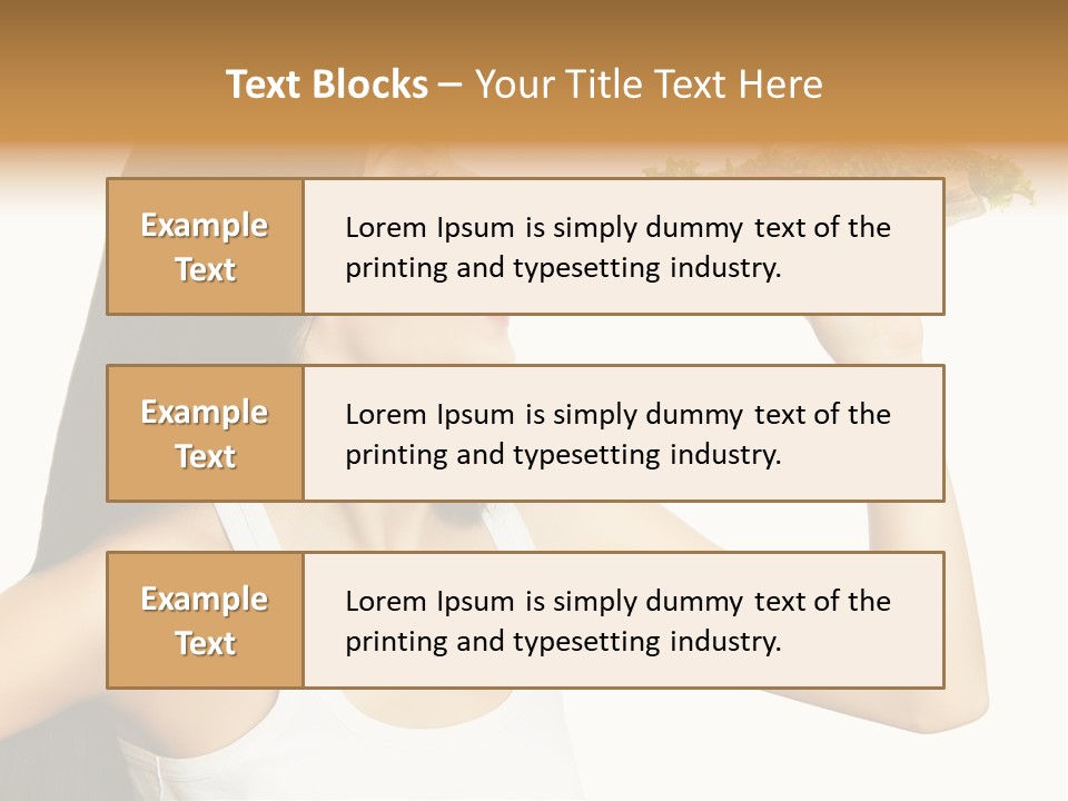 Snack Female Biting PowerPoint Template