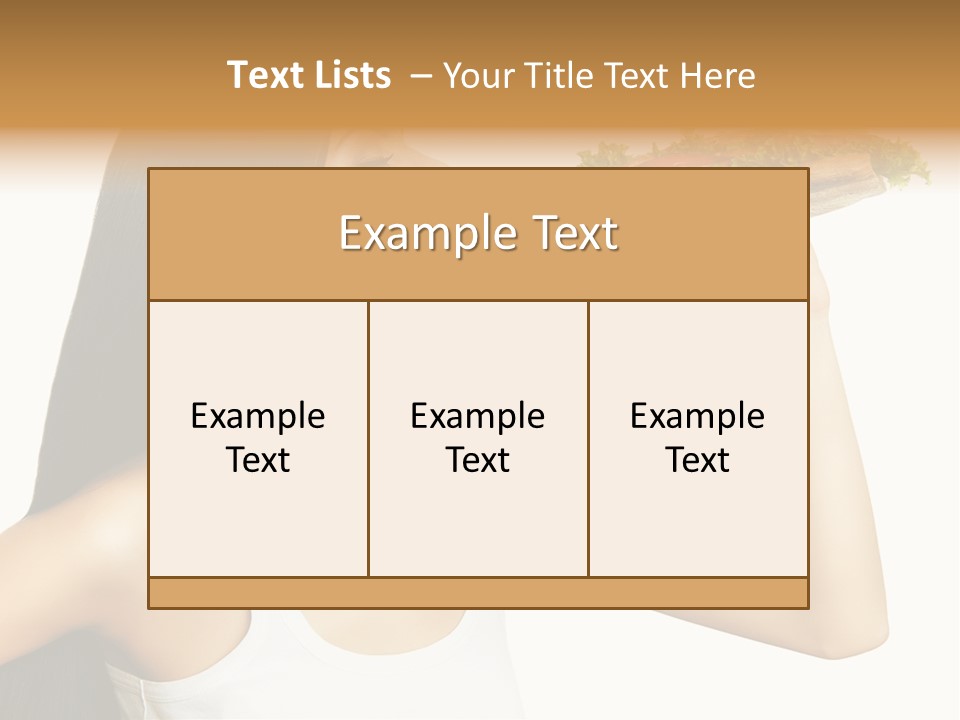 Snack Female Biting PowerPoint Template