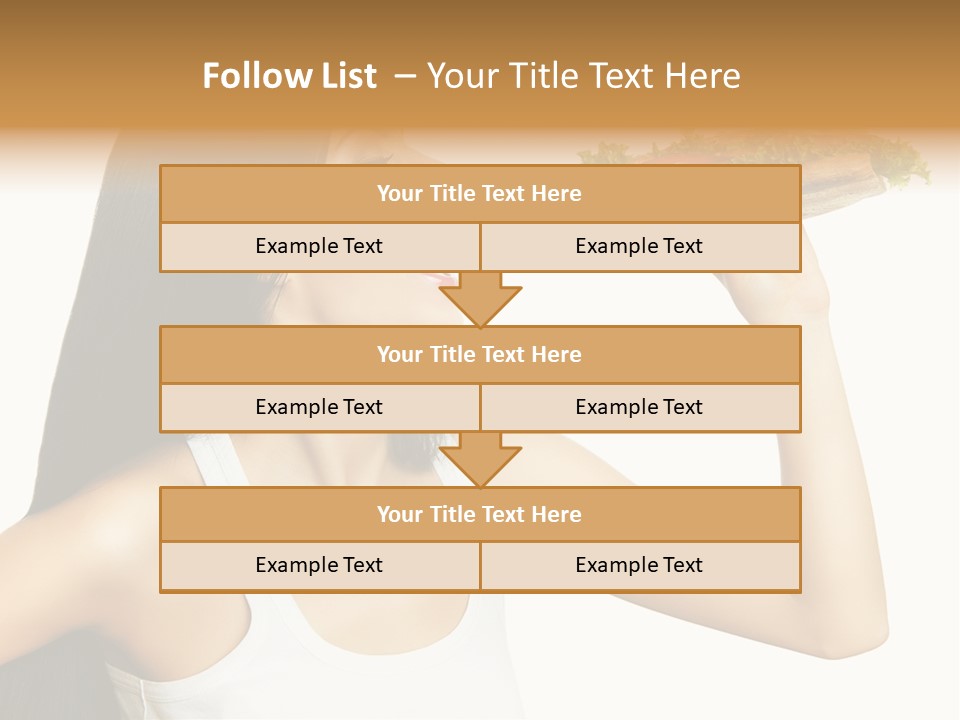 Snack Female Biting PowerPoint Template