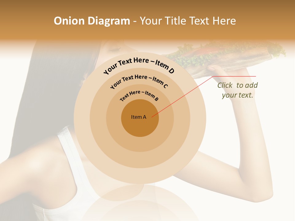 Snack Female Biting PowerPoint Template