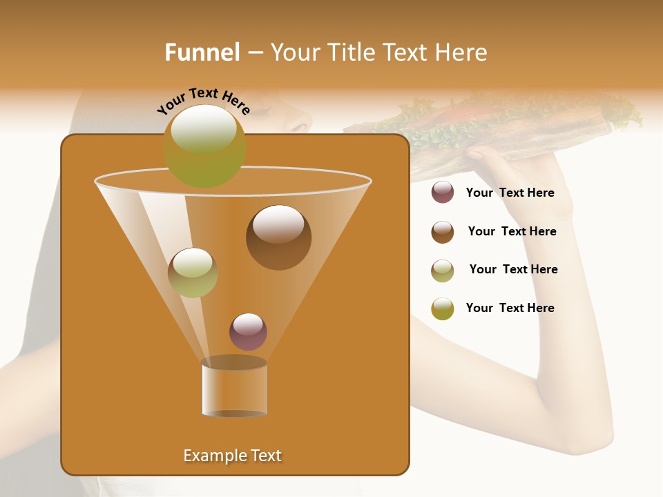 Snack Female Biting PowerPoint Template