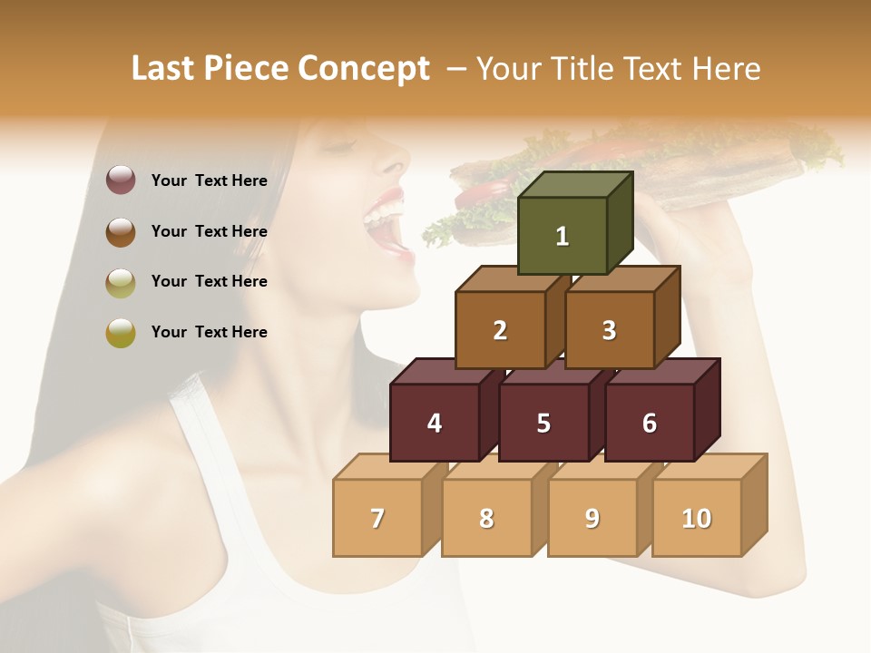 Snack Female Biting PowerPoint Template