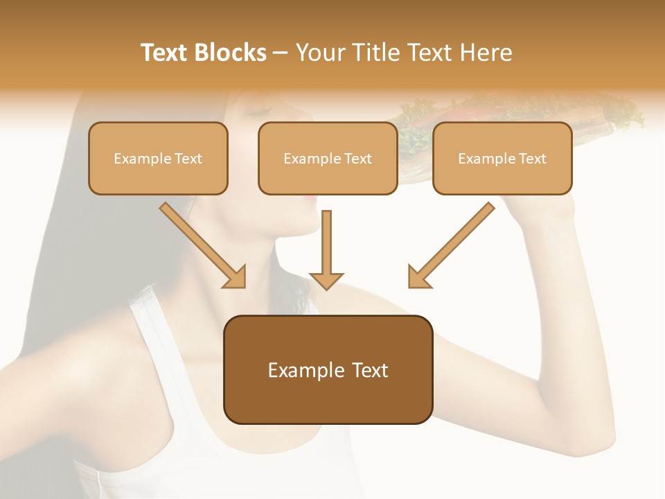 Snack Female Biting PowerPoint Template