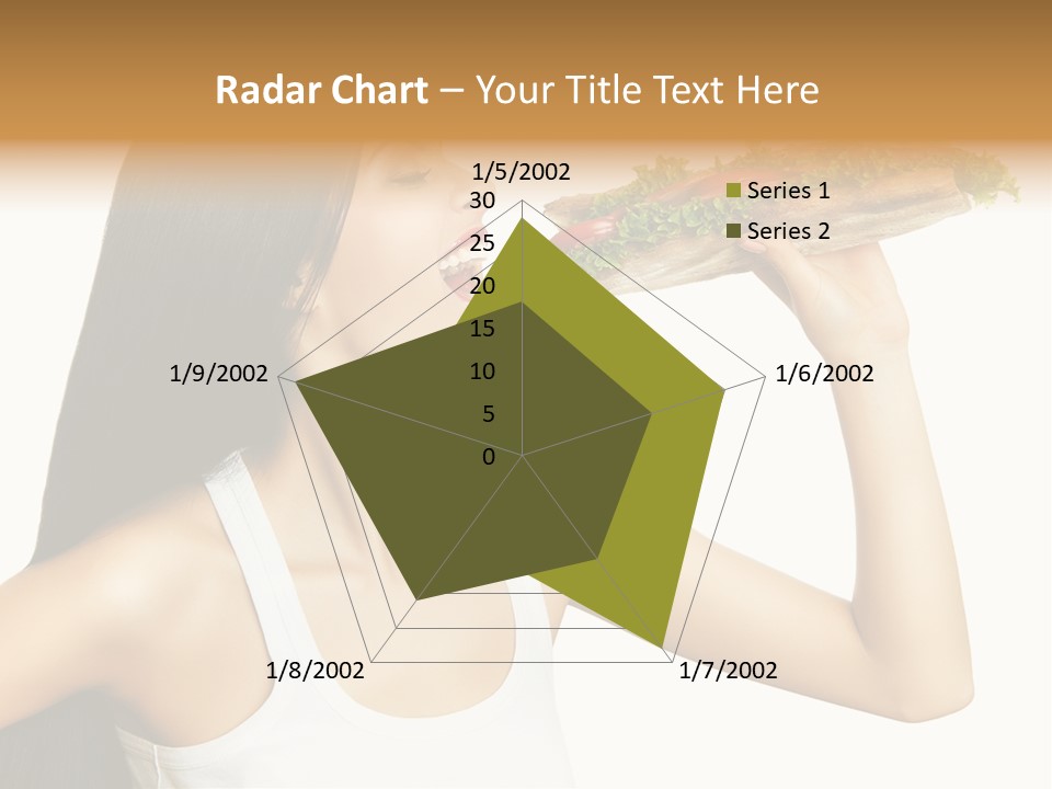 Snack Female Biting PowerPoint Template